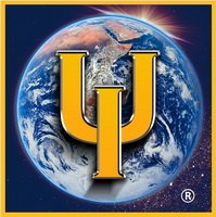 A picture of the earth with the letter u in front.